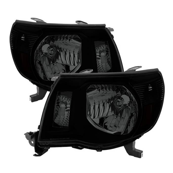 SPYDER Xtune Toyota Tacoma 05-11 Amber Crystal Headlights Black Smoked HD-JH-TT05-AM-BSM 9030420