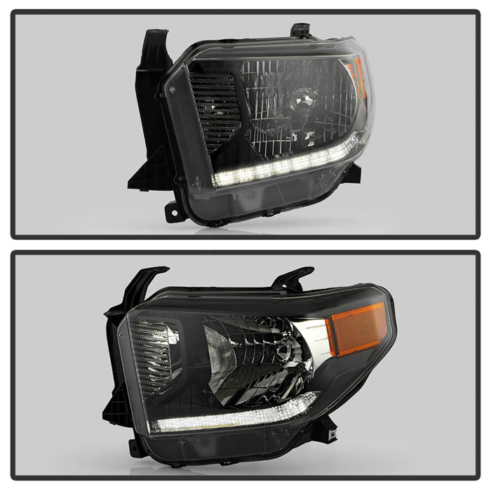 SPYDER 14-21 Toyota Tundra w/LED DRL OE Left Halogen Headlight - Black (HD-JH-TTU14-DRL-OE-BK-L) 9959271
