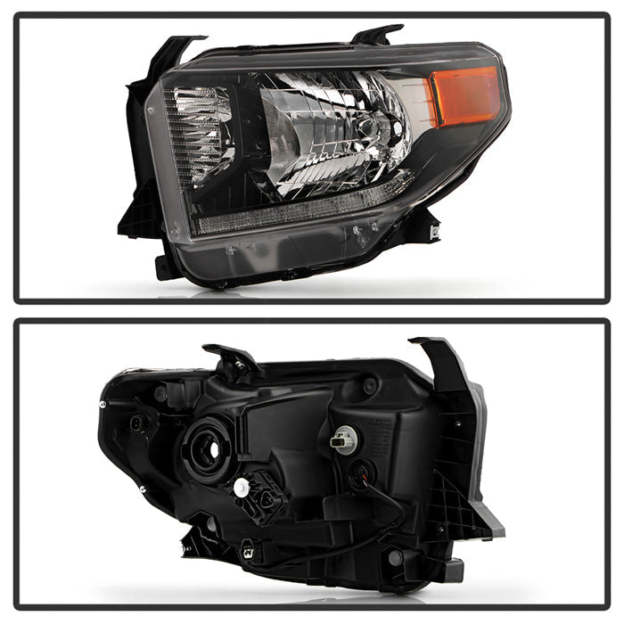 SPYDER 14-21 Toyota Tundra w/LED DRL OE Left Halogen Headlight - Black (HD-JH-TTU14-DRL-OE-BK-L) 9959271