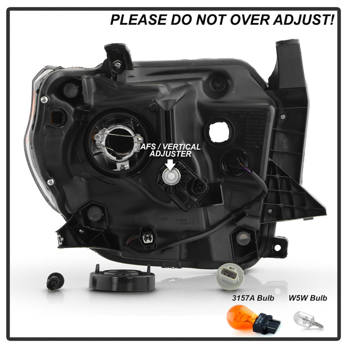 SPYDER 14-21 Toyota Tundra w/LED DRL OE Left Halogen Headlight - Black (HD-JH-TTU14-DRL-OE-BK-L) 9959271