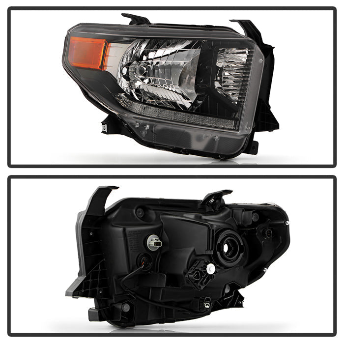 SPYDER 14-21 Toyota Tundra w/LED DRL OE Right Halogen Headlight - Black (HD-JH-TTU14-DRL-OE-BK-R) 9959288