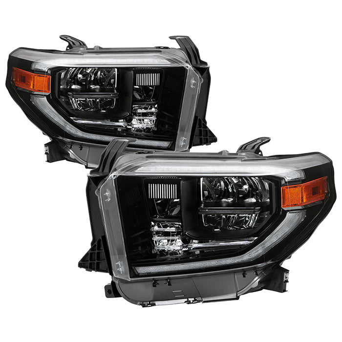 SPYDER xTune 14-21 Toyota Tundra (Excl. SR/SR5/TRD) Full LED Headlights - Black (HD-JH-TTU14-LED-BK) 9049316