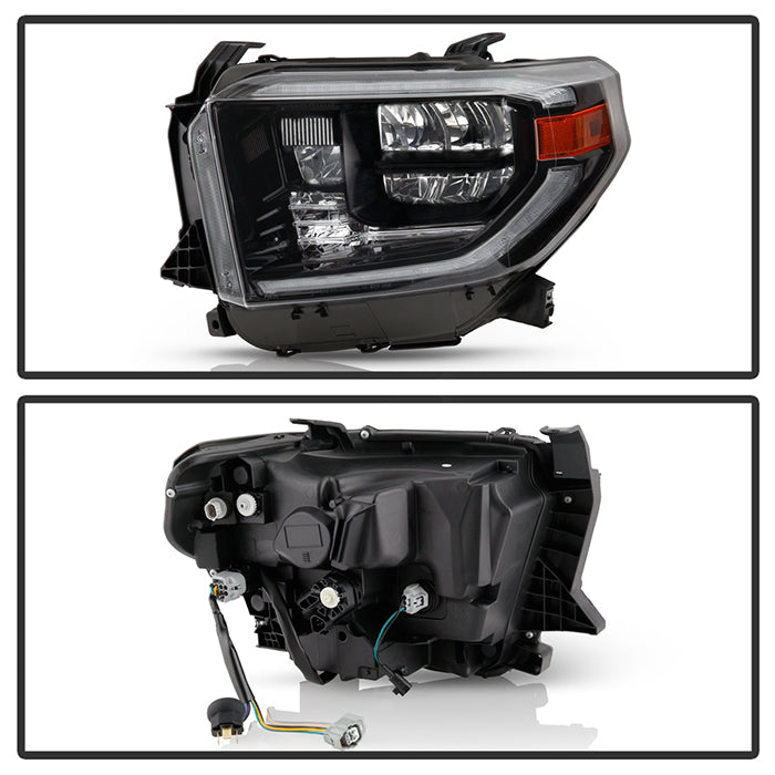 SPYDER xTune 14-21 Toyota Tundra (Excl. SR/SR5/TRD) Full LED Headlights - Black (HD-JH-TTU14-LED-BK) 9049316