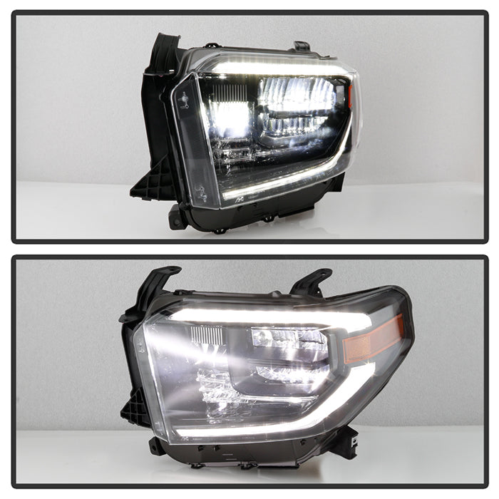SPYDER xTune 14-21 Toyota Tundra (Excl. SR/SR5/TRD) Full LED Headlights - Black (HD-JH-TTU14-LED-BK) 9049316