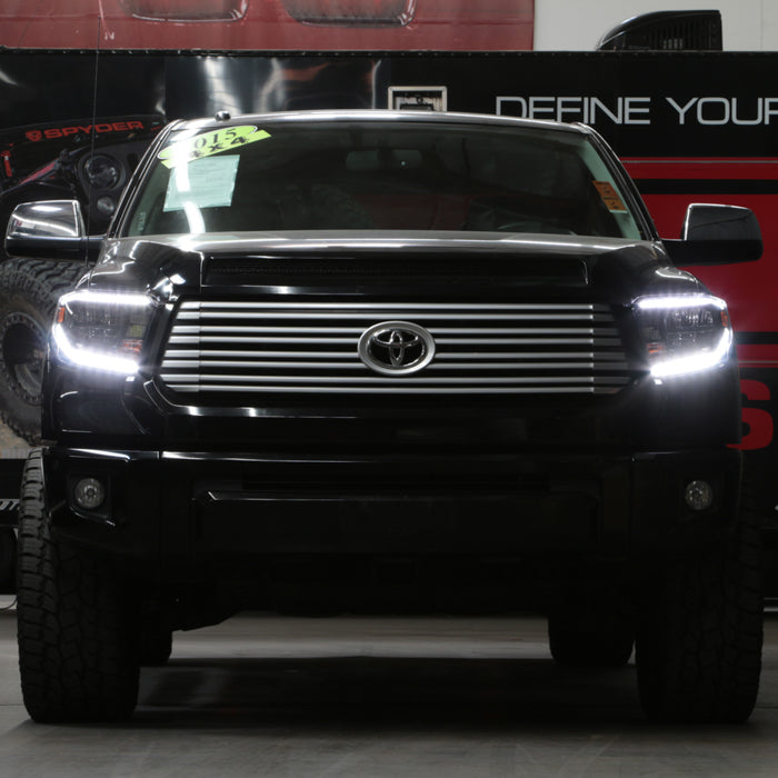 SPYDER xTune 14-21 Toyota Tundra (Excl. SR/SR5/TRD) Full LED Headlights - Black (HD-JH-TTU14-LED-BK) 9049316