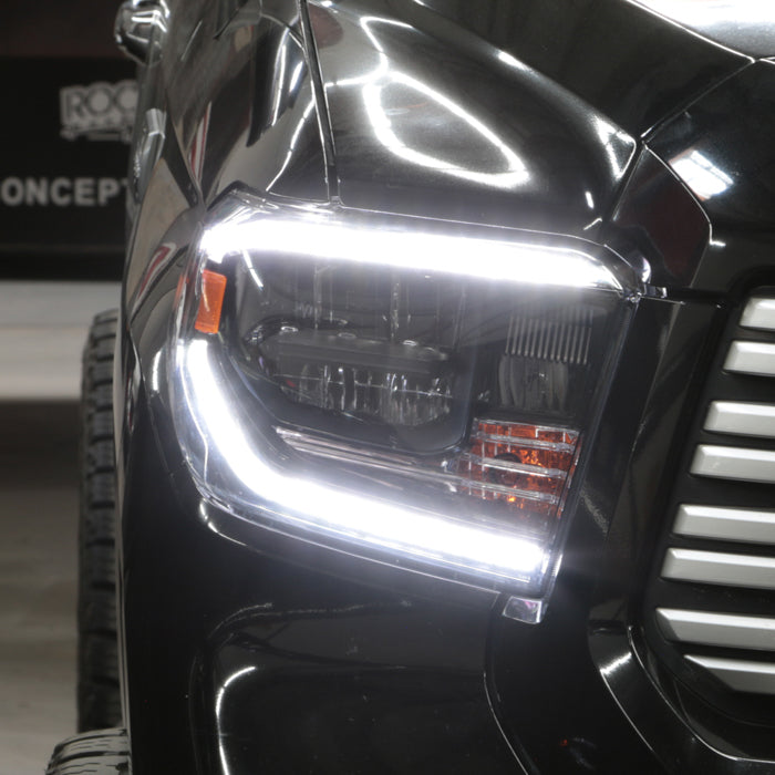 SPYDER xTune 14-21 Toyota Tundra (Excl. SR/SR5/TRD) Full LED Headlights - Black (HD-JH-TTU14-LED-BK) 9049316