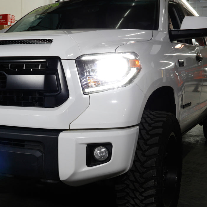 xTune Toyota Tundra 18-20 (Fit LED Only) OEM Style Headlights - Chrome Left HD-JH-TTU18-LED-OE-L 9949234
