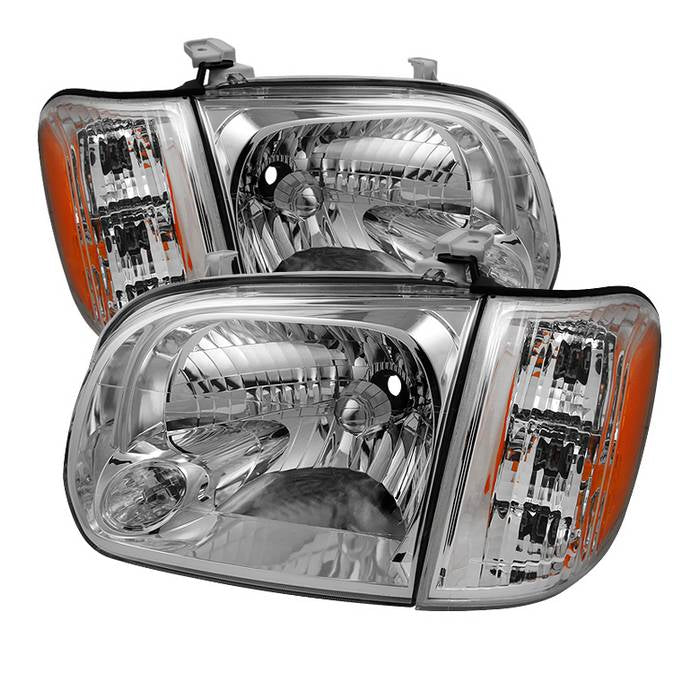 SPYDER Xtune Toyota Tundra Double Cab 05-06 OEM Style Headlights & Corner Lights Chrome HD-JH-TTUN05-AM-C 9033322