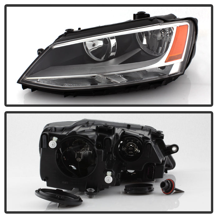 SPYDER xTune Volkswagen Jetta 11-14 Driver Side Halogen Headlight - OEM L HD-JH-VJ11-OE-L 9939013