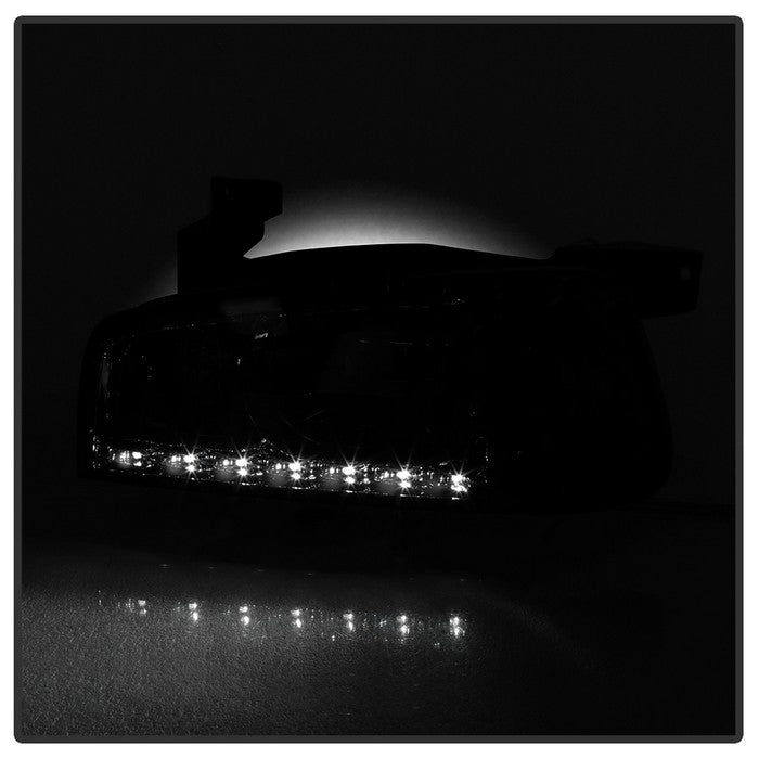 SPYDER Xtune Dodge Charger 06-10 1Pc LED Crystal Headlights Smoke HD-ON-DCH05-1PC-LED-SM 5017642