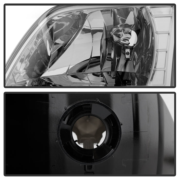 SPYDER Xtune Ford F150 97-03 Crystal Headlights w/ Clear LED Corners Smoke HD-ON-FF15097-LED-SET-SM 5014801