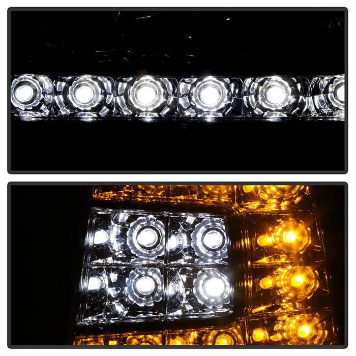 SPYDER Xtune Ford F150 97-03 Crystal Headlights w/ Clear LED Corners Smoke HD-ON-FF15097-LED-SET-SM 5014801