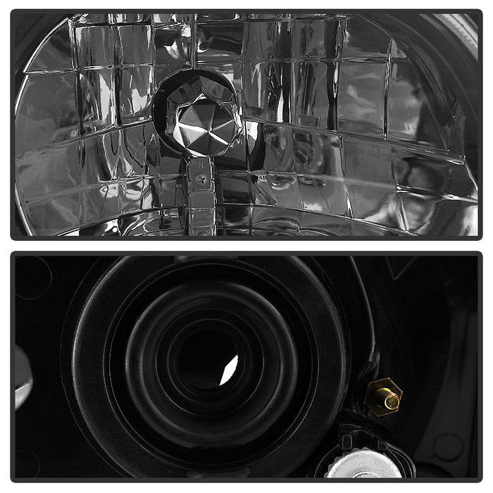 SPYDER Xtune Toyota Tacoma 01-04 1 Piece w/ Black Trim Crystal Headlights Black HD-ON-TT01-1PC-LED-BK 5056214