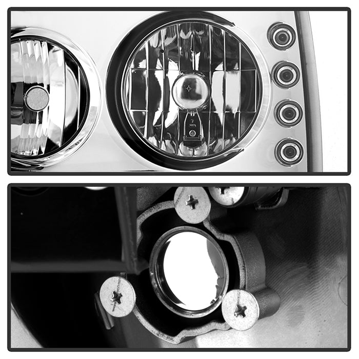 Spyder Chevy Silverado 1500 99-02 ( Not Fit HD Model)LED Crystal Headlights Chr HD-YD-CS99-1PC-AM-C 5012456