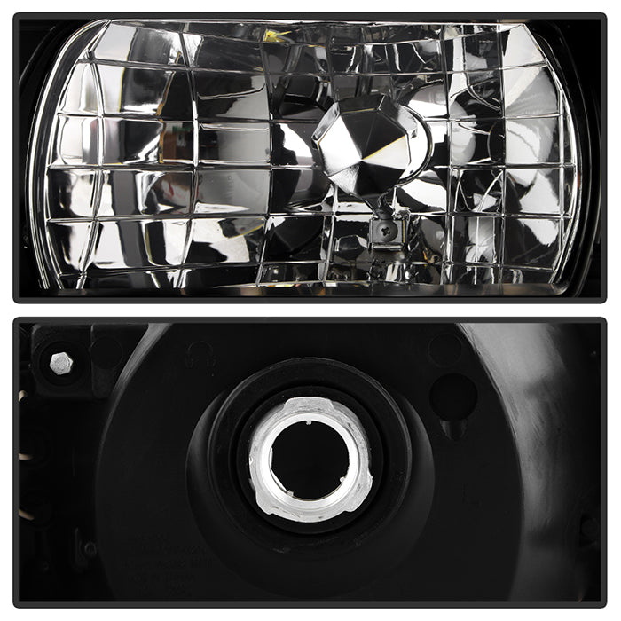 Spyder Ford Mustang 87-93 1PC LED (Replaceable LEDs)Crystal Headlights Black HD-YD-FM87-1PC-LED-BK 5012531