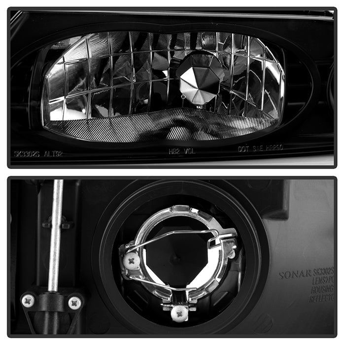 Spyder Nissan Altima 93-97 Crystal Headlights Black HD-YD-NA93-BK 5012630