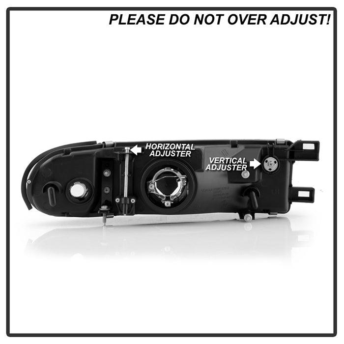 Spyder Nissan Altima 93-97 Crystal Headlights Black HD-YD-NA93-BK 5012630