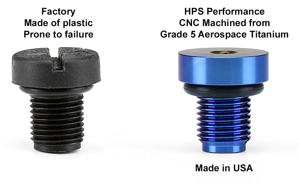 HPS Performance Titanium Coolant Bleed Screw for Toyota Supra MK5 Turbo A90