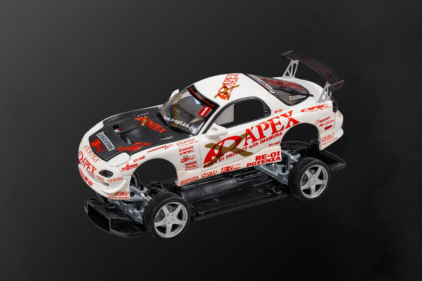 APEXi A'PEXi - RX-7 FD3S APEX D1GP Project - AUTO PRO SHOP 1/24 Scale Die Cast Metal