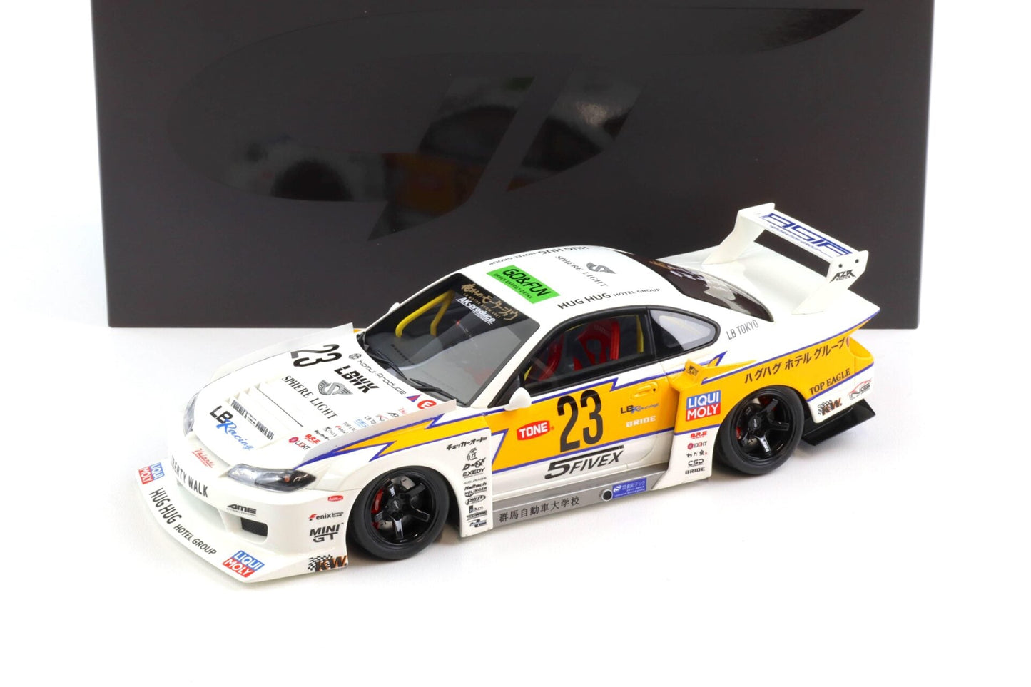 GT Spirit 2021 Nissan Silvia S15 LB Super Silhouette #23 LBWK White 1:18 *Defect*