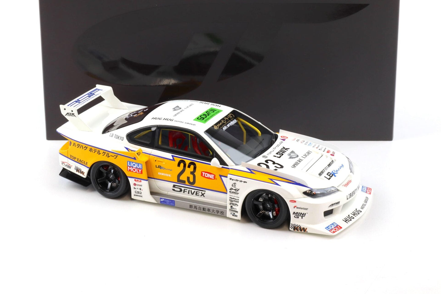 GT Spirit 2021 Nissan Silvia S15 LB Super Silhouette #23 LBWK White 1:18 *Defect*