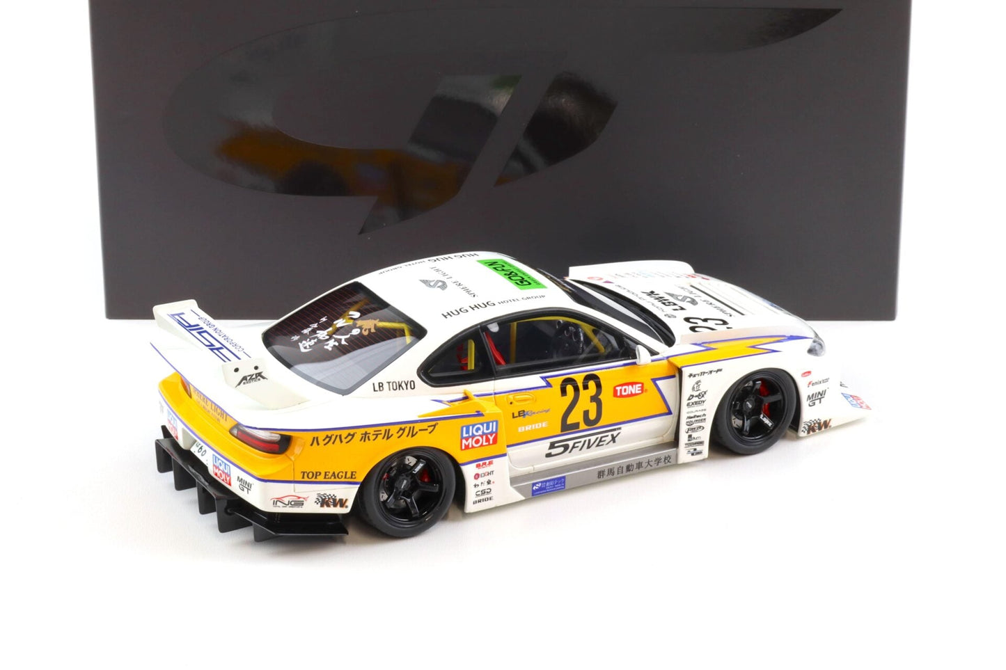 GT Spirit 2021 Nissan Silvia S15 LB Super Silhouette #23 LBWK White 1:18 *Defect*