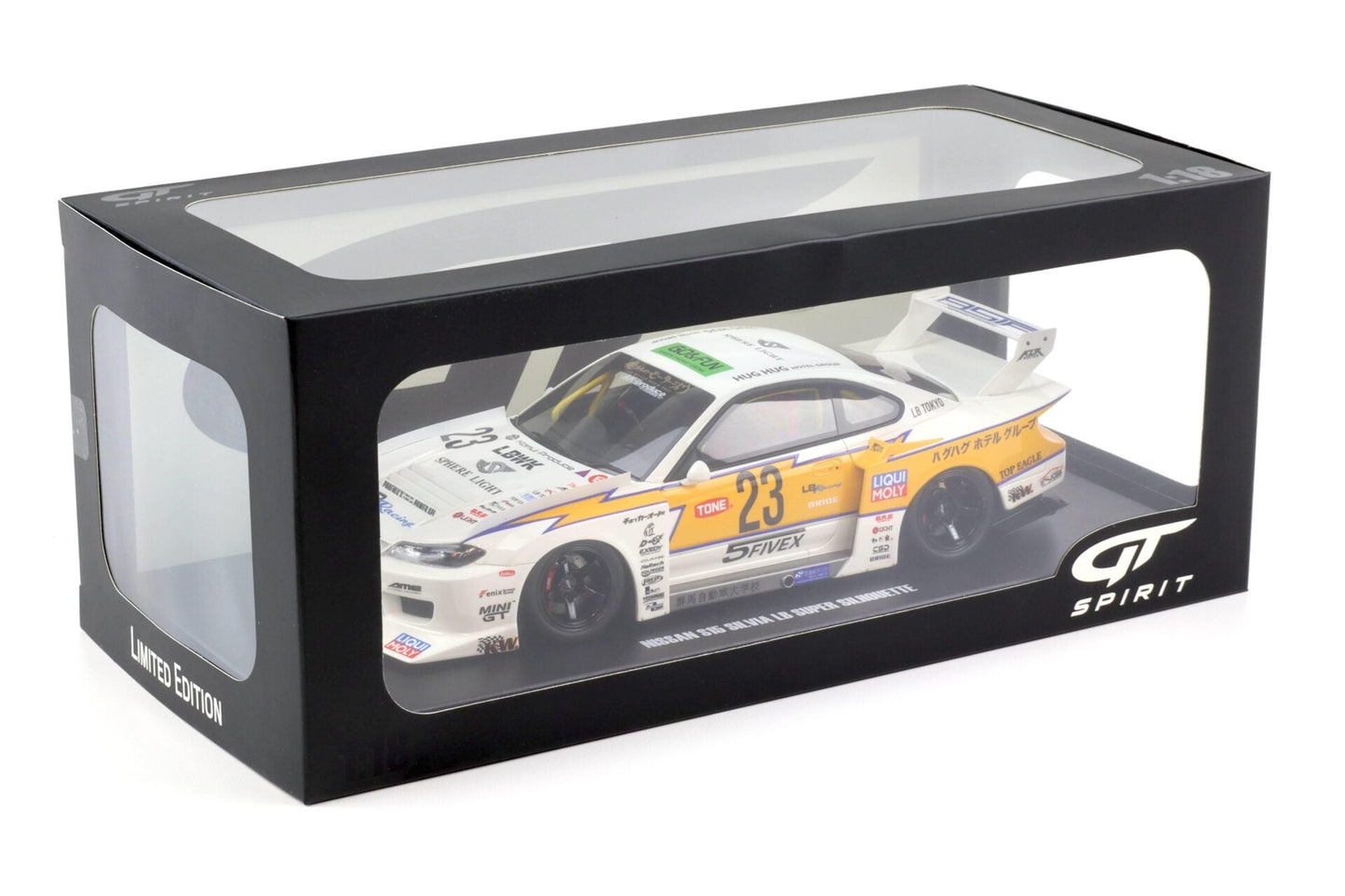 GT Spirit 2021 Nissan Silvia S15 LB Super Silhouette #23 LBWK White 1:18 *Defect*