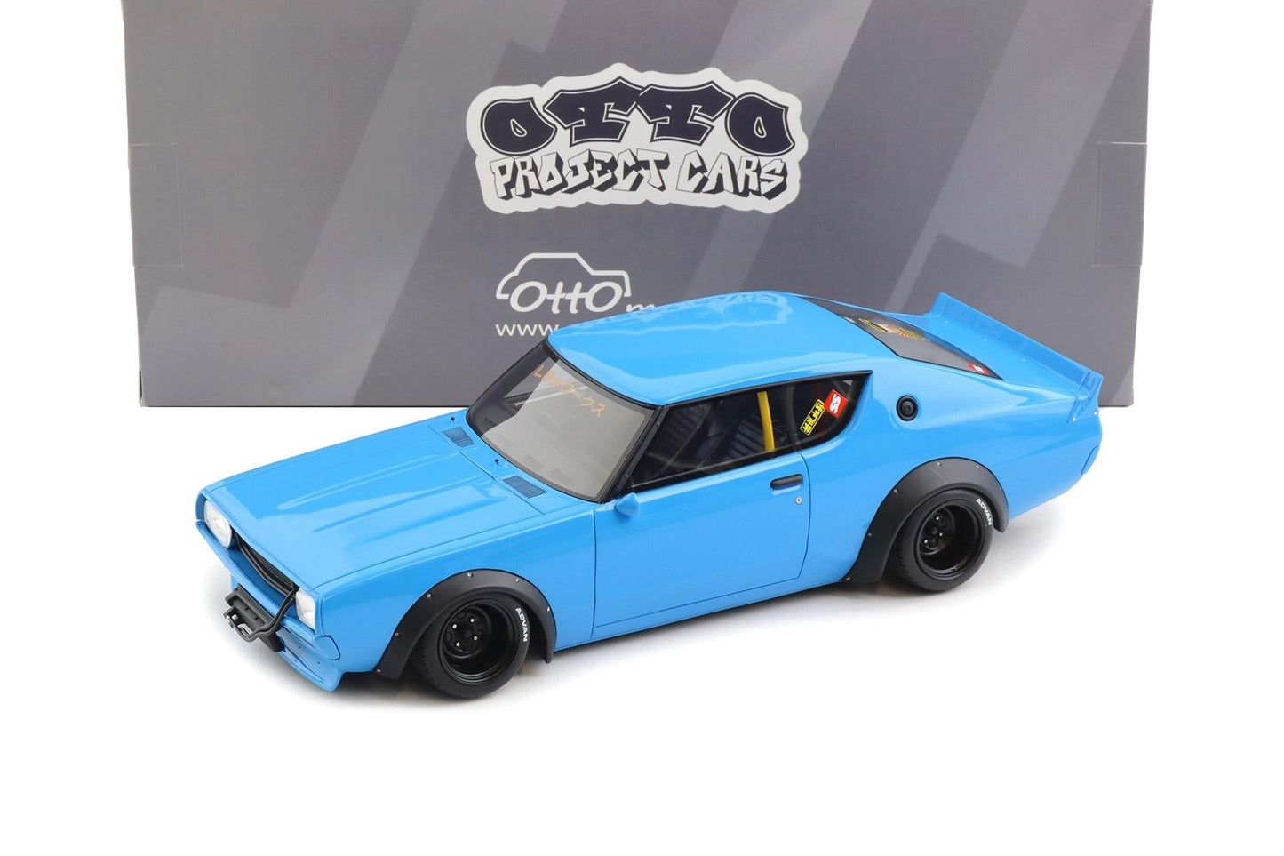 Otto 1971 Nissan Skyline 2000 GT-R (KPGC10) 2024 LB-Works Blue 1:18