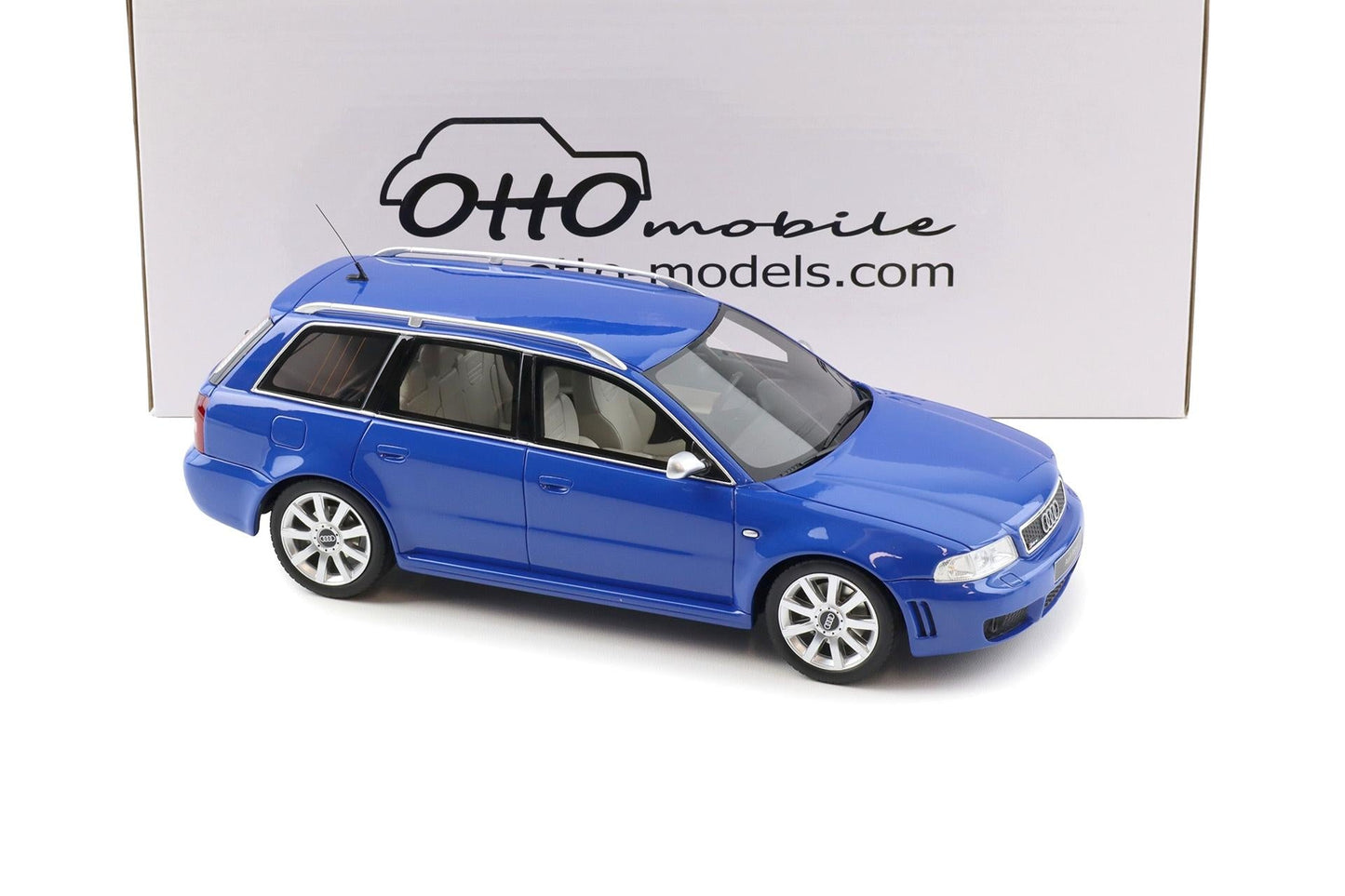 Otto 2000 Audi RS4 Avant B5 2.7L V6 Biturbo Nogaro Blue 1:18