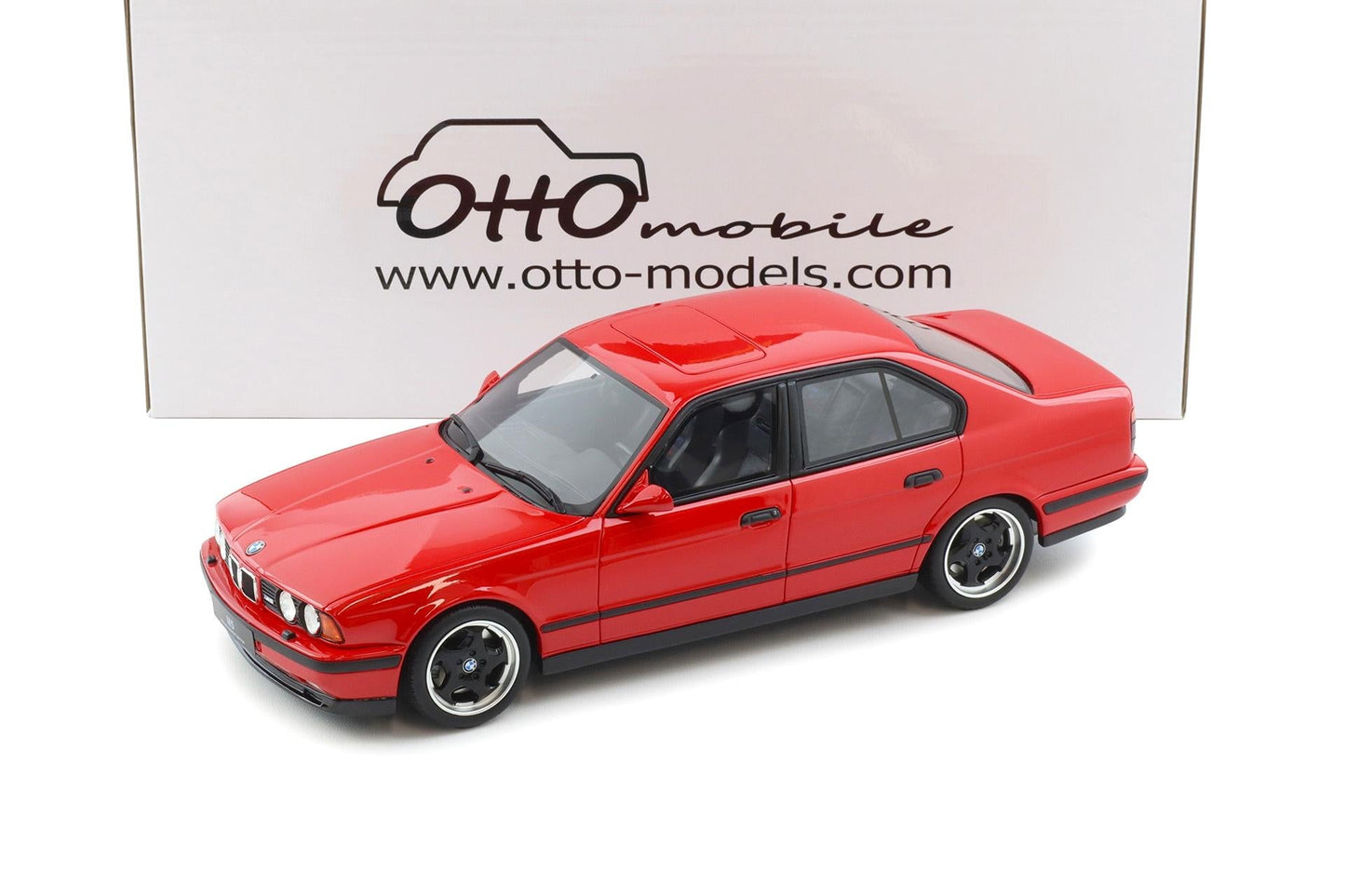 Otto 1992 BMW M5 E34 Sedan 20 Jahre Mugello Red 274 1:18