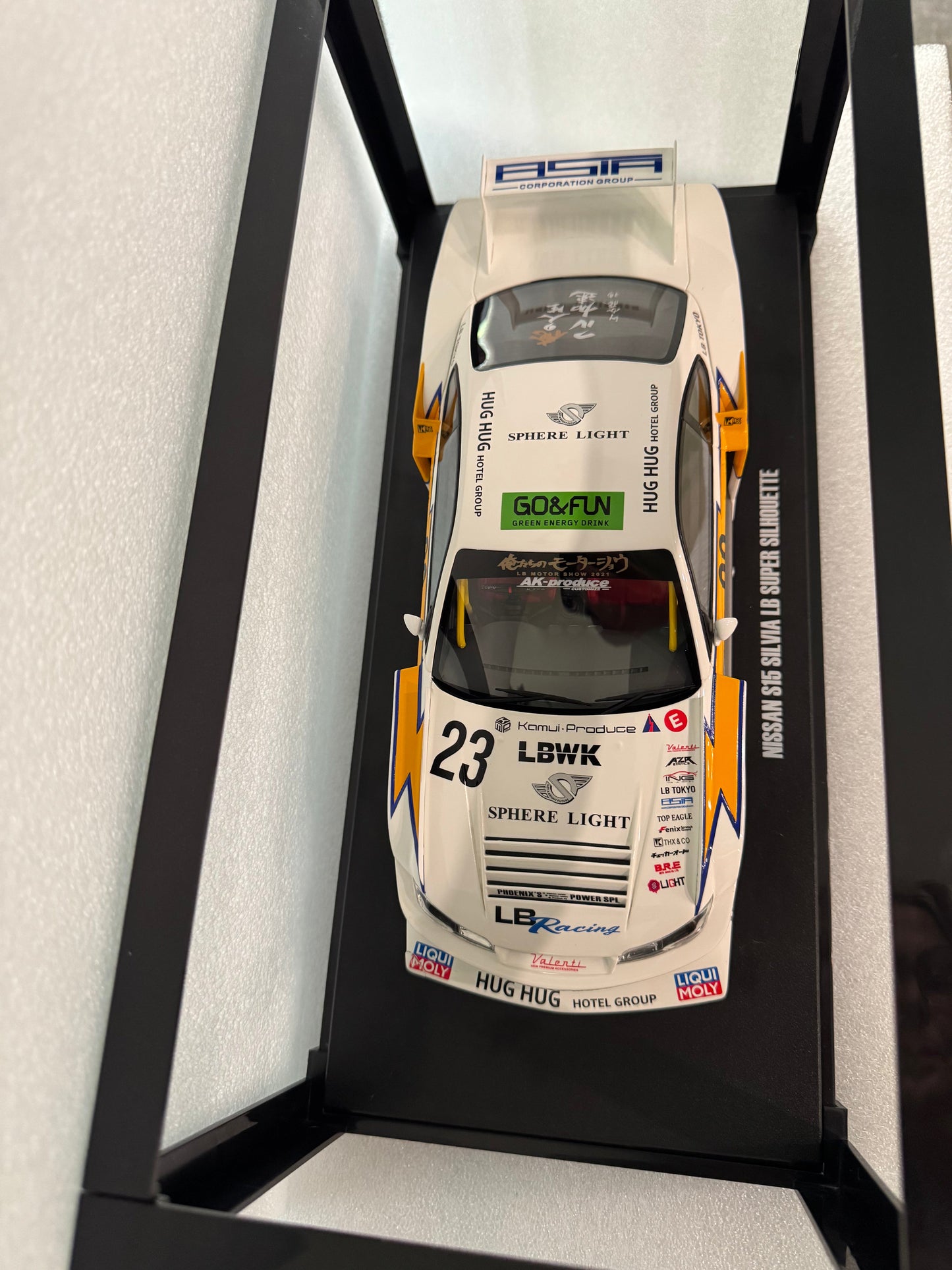 GT Spirit 2021 Nissan Silvia S15 LB Super Silhouette #23 LBWK White 1:18 *Defect*