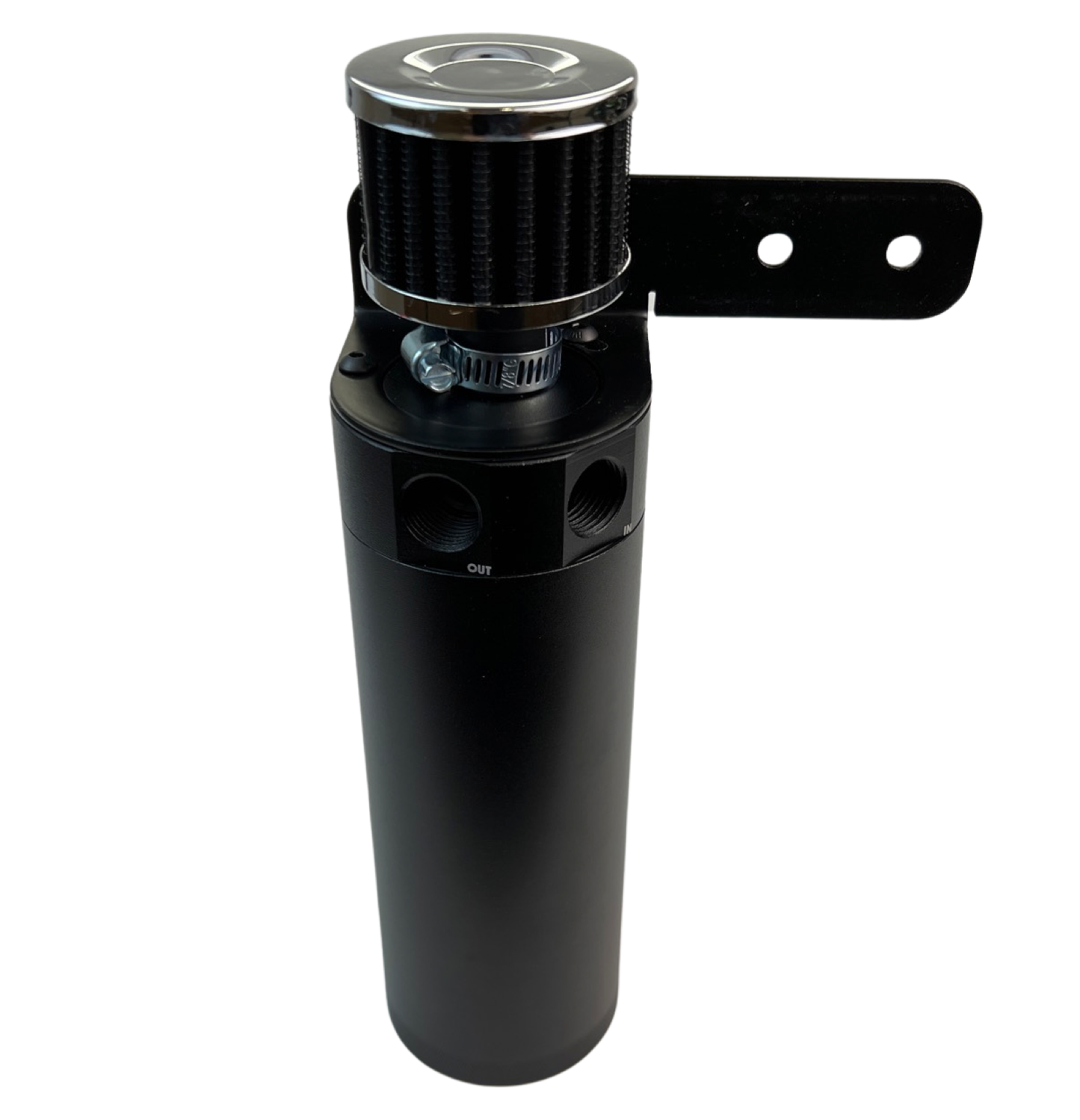 Universal Oil Catch Can XL 2Port -8AN + Mounting Bracket Kit + Filter 7.50z