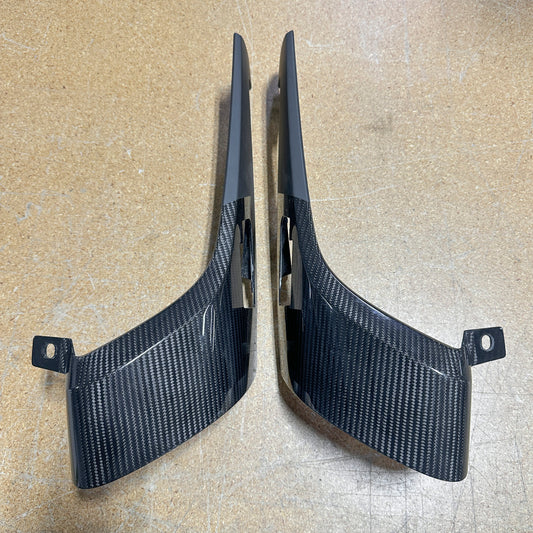 T1 2020 Audi R8 Carbon Fiber Gauge Cluster Trims Left & Right