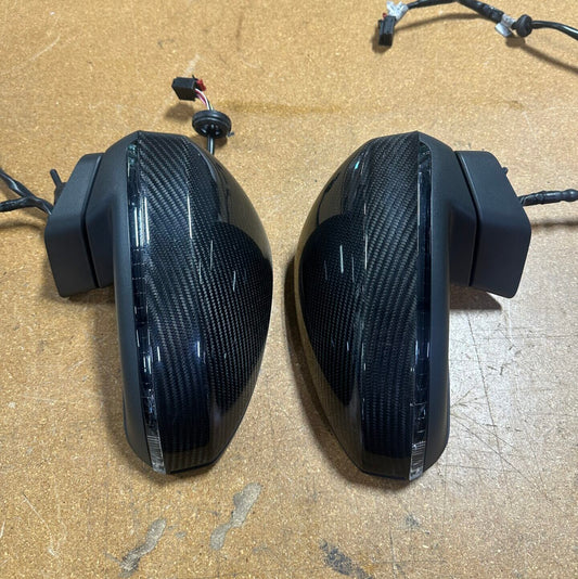 T1 2017-2023 Audi R8 Carbon Fiber door mirrors – Pair