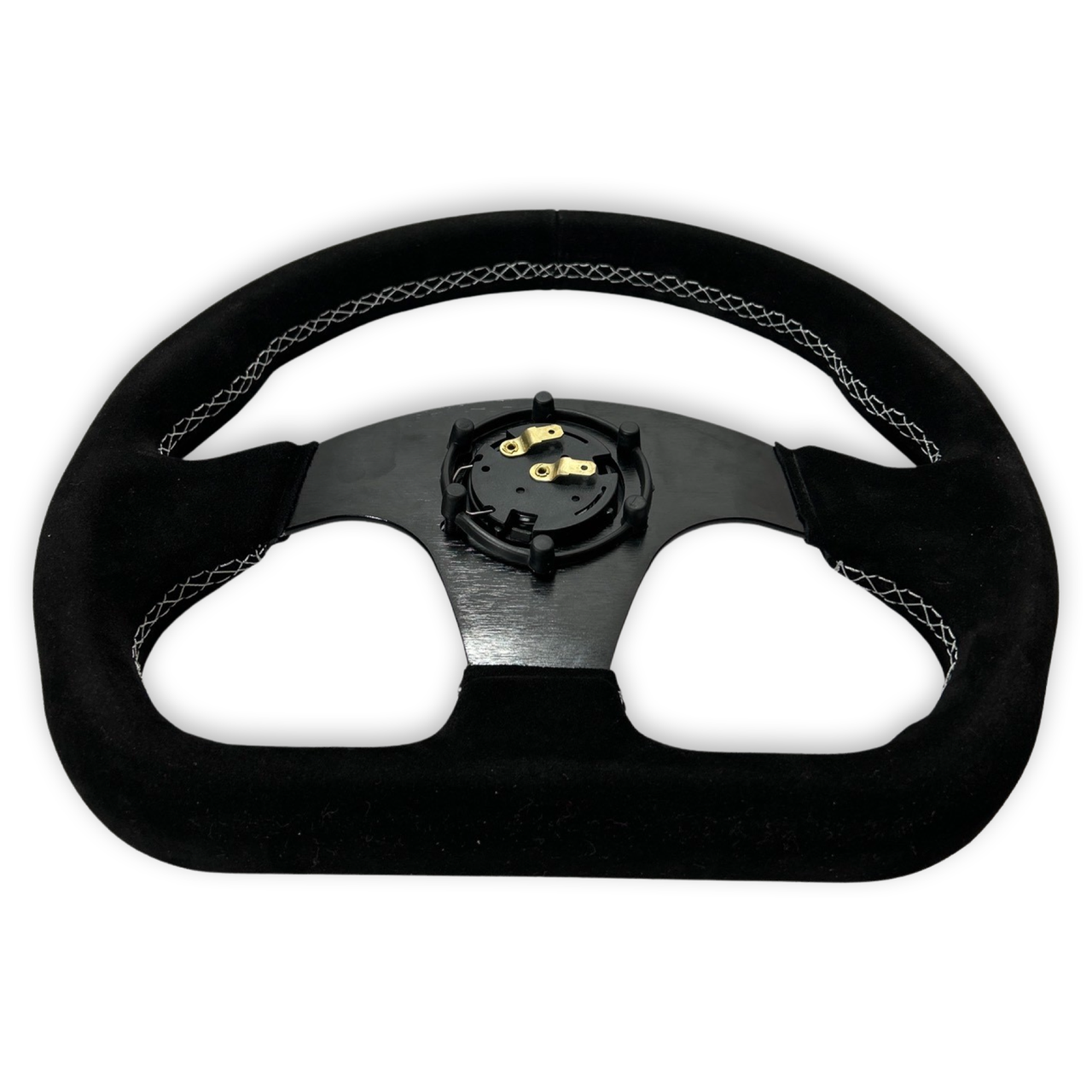 Quadro Yoke Suede Steering Wheel Kit For 01-06 BMW 320 325 328 330 M3 Z4 E90 Mini Cooper E46H