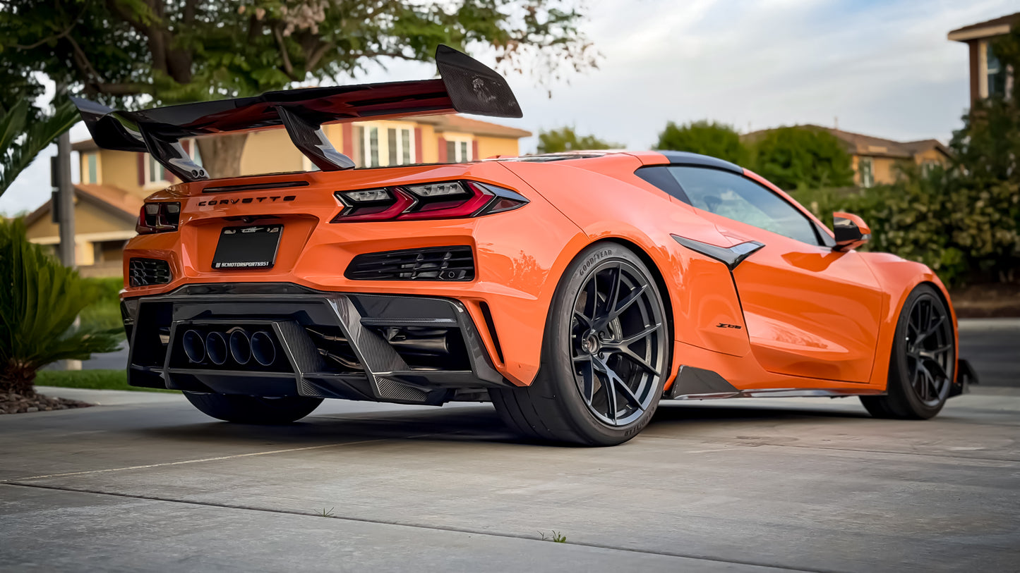 Z07R Rear Diffuser | C8 Z06/Eray/Stingray/ZR1/GS/GSX Fitment | 2x2 V Weave Carbon