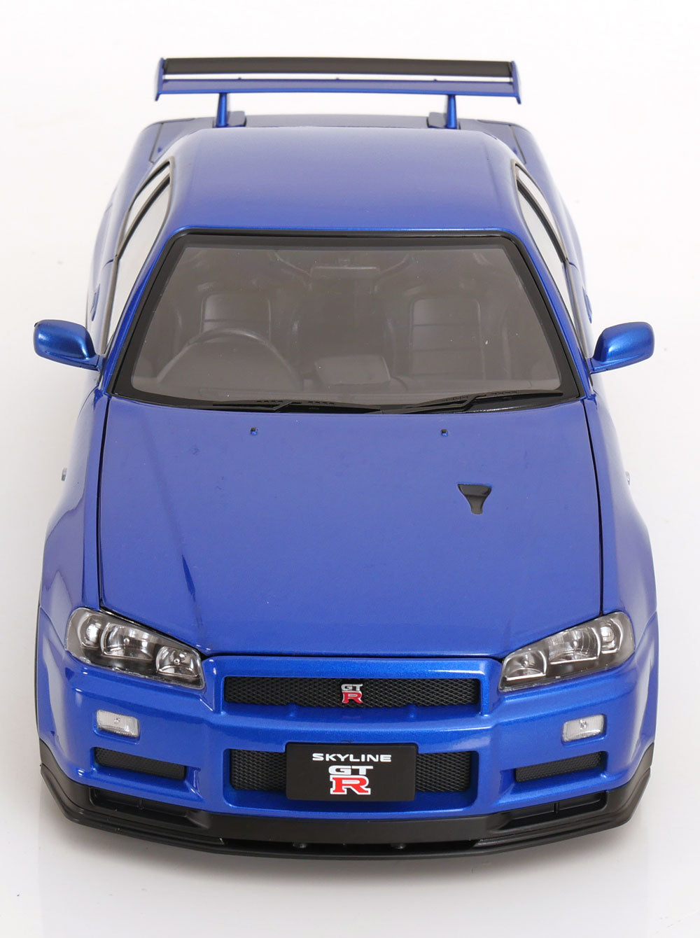 KK Scale 2001 Nissan Skyline GT-R R34 V-Spec II Bayside Blue 1:12