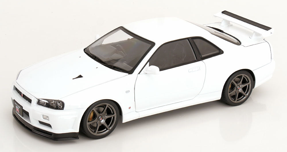 KK Scale 2001 Nissan Skyline GT-R R34 V-Spec II White 1:12