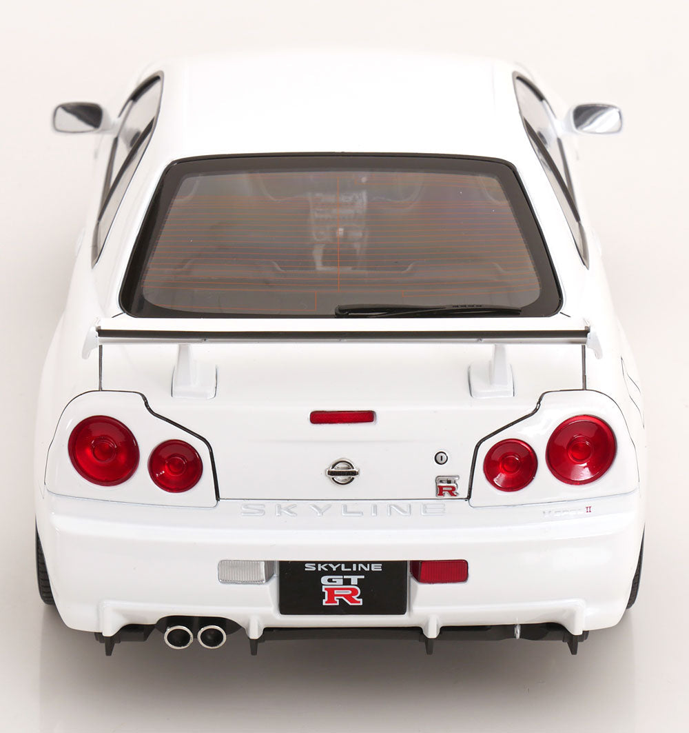 KK Scale 2001 Nissan Skyline GT-R R34 V-Spec II White 1:12