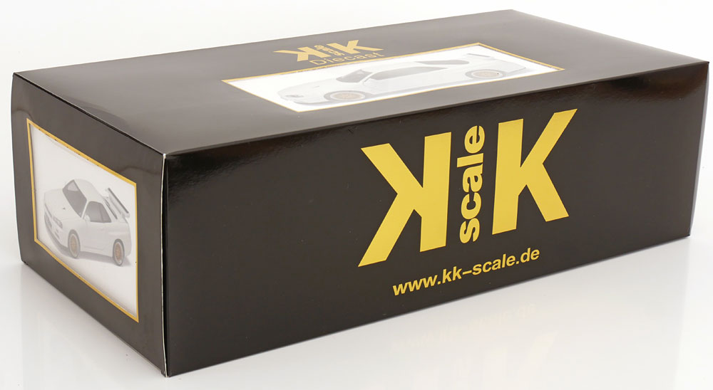 KK Scale 2001 Nissan Skyline GT-R R34 V-Spec II w/ Gold BBS White 1:12