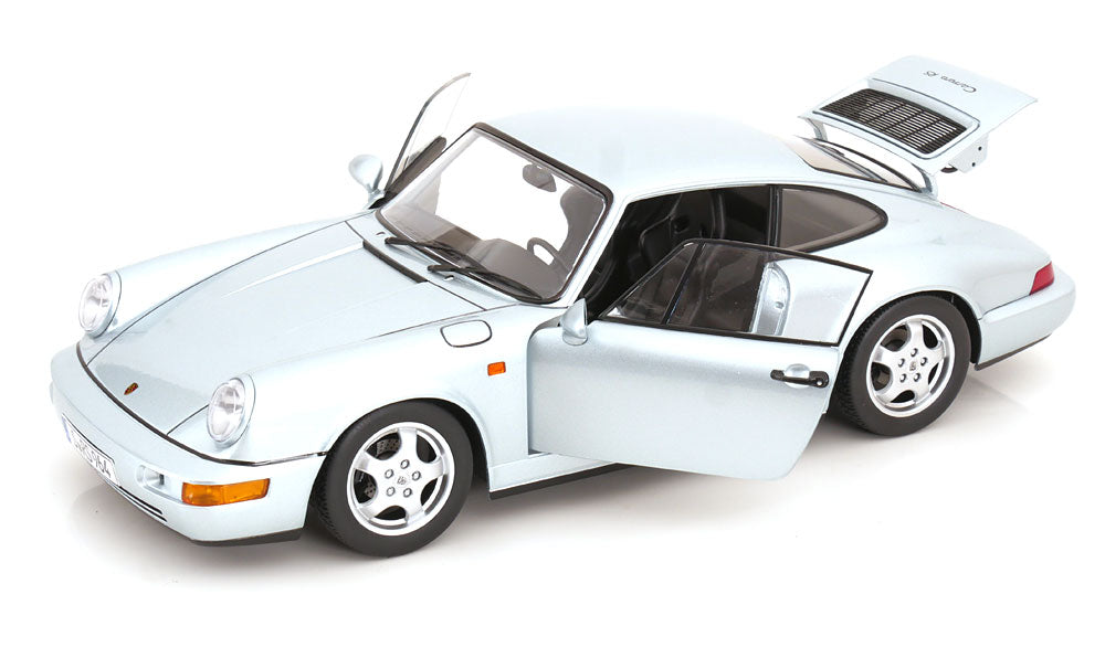 KK Scale 1992 Porsche 911 (964) RS Coupe w/ Cup Wheels Polar Silver 1:12