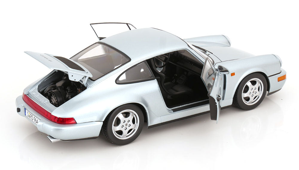 KK Scale 1992 Porsche 911 (964) RS Coupe w/ Cup Wheels Polar Silver 1:12