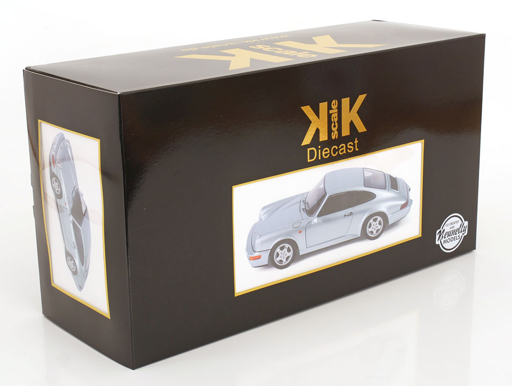 KK Scale 1992 Porsche 911 (964) RS Coupe w/ Cup Wheels Polar Silver 1:12