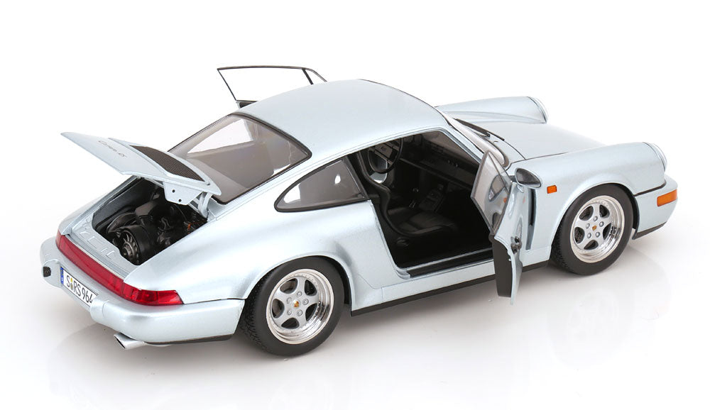 KK Scale 1992 Porsche 911 (964) RS Coupe w/ Speedline Wheels Polar Silver 1:12