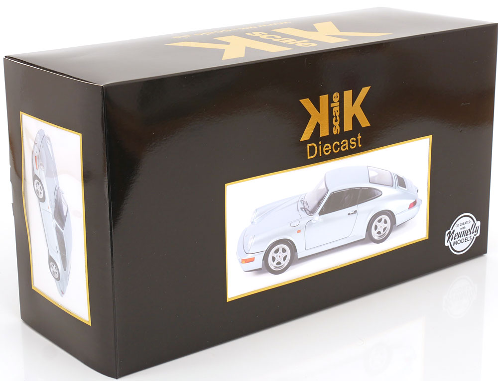 KK Scale 1992 Porsche 911 (964) RS Coupe w/ Speedline Wheels Polar Silver 1:12