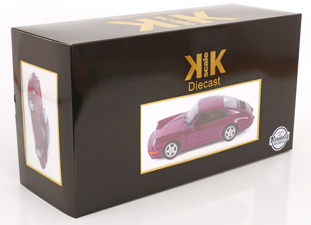 KK Scale 1992 Porsche 911 (964) RS Coupe w/ Cup Wheels Ruby Star 1:12