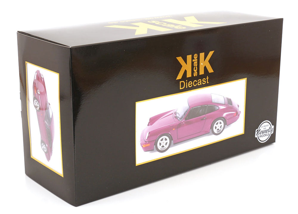 KK Scale 1992 Porsche 911 (964) RS Coupe w/ Speedline Wheels Ruby Star 1:12