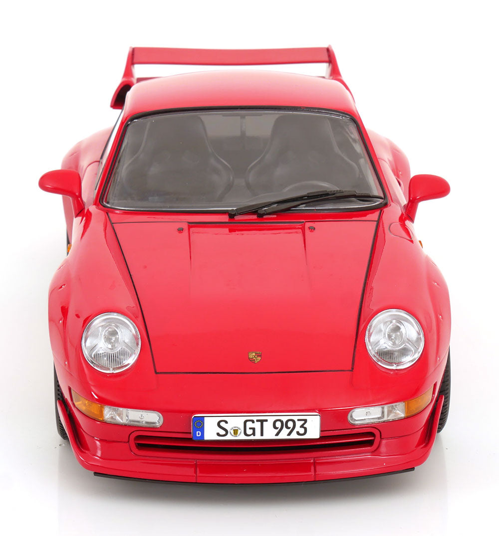 KK Scale 1996 Porsche 911 993 GT2 w/ Speedline Wheels Guards Red 1:12
