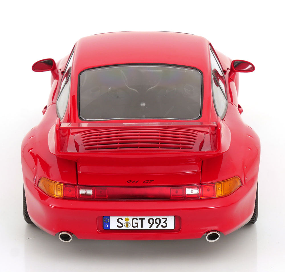 KK Scale 1996 Porsche 911 993 GT2 w/ Speedline Wheels Guards Red 1:12