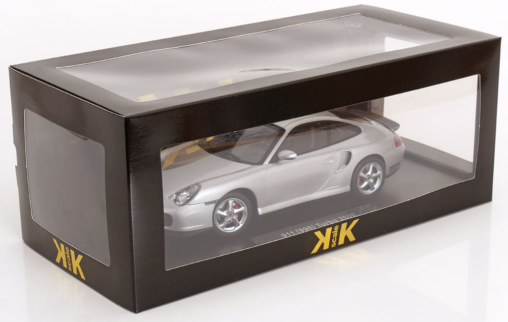 KK Scale 2000 Porsche 911 Turbo (996) Polar Silver 1:18